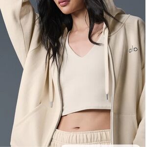 ALO Yoga Cream Hoodie Sweater